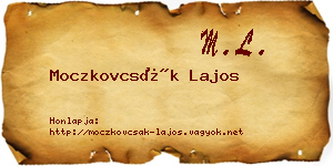 Moczkovcsák Lajos névjegykártya