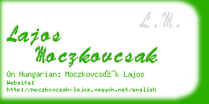 lajos moczkovcsak business card